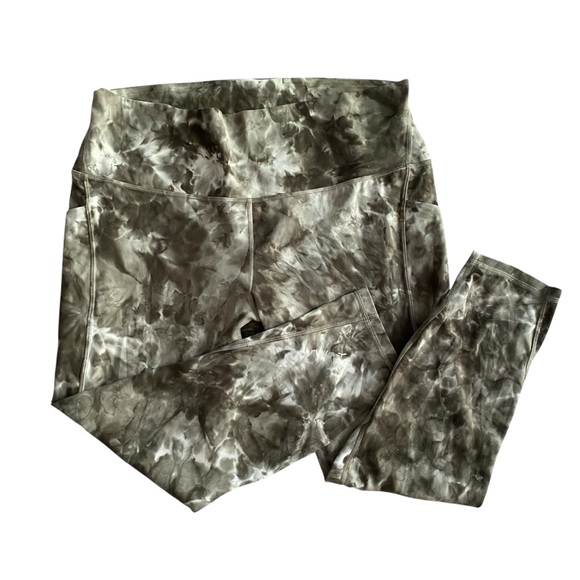 lululemon athletica womens Marble Gray tie dye Leggings size 18 - Picture 1 of 5